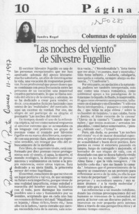 "Las noches del viento" de Silvestre Fugellie  [artículo] Sandra Rogel.