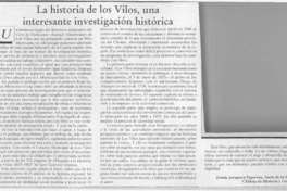 La historia de Los Vilos, una interesante investigación histórica  [artículo] Zenón Jorquera Figueroa.