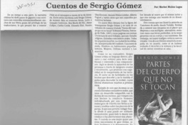 Cuentos de Sergio Gómez  [artículo] Marino Muñoz Lagos.