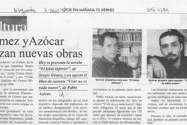 Gómez y Azócar lanzan nuevas obras  [artículo].