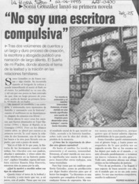 "No soy una escritora compulsiva"  [artículo] Rodrigo Munizaga V.
