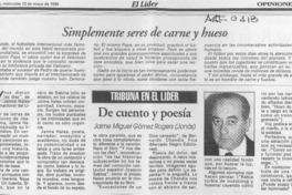 De cuento y poesía  [artículo]Jaime Miguel Gómez Rogers.
