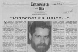 "Pinochet es único --"  [artículo] Mario Rodríguez O.