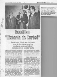Reeditan "Historia de Curicó"  [artículo].