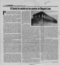 El Curicó de antaño en los cuentos de Olegario Lazo  [artículo].