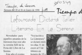 Lafourcade dictará taller literario en La Serena  [artículo].
