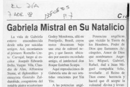 Gabriela Mistral en su natalicio  [artículo].
