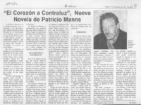 "El corazón a contraluz", nueva novela de Patricio Manns  [artículo] M. Salas.