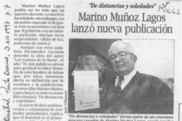 Marino Muñoz Lagos lanzón nueva publicación