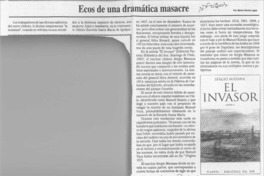 Ecos de una dramática masacre  [artículo] Marino Muñoz Lagos.