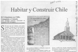 Habitar y construir Chile  [artículo] Miguel Laborde.