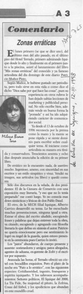 Zonas erráticas  [artículo] Milena Bravo Toro.