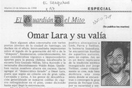 Omar Lara y su valía  [artículo] Yanko González Cangas.