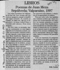 Poemas de Juan Meza Sepúlveda  [artículo] H. R. Cortés.