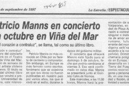 Patricio Manns en concierto en octubre en Viña del mar  [artículo].