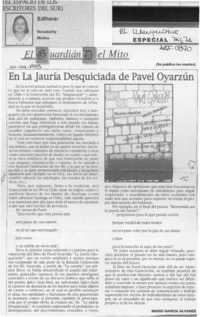 En la jauría desquiciada de Pavel Oyarzún  [artículo] Mario García Alvarez.