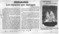 Los espacios que dialogan  [artículo] Mario García A.