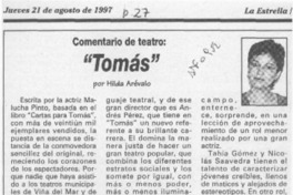 "Tomás"  [artículo] Hilda Arévalo.