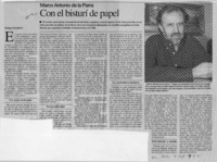 Con el bisturí de papel  [artículo] Rodrigo Pincheira A.