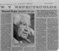 Manuel Rojas, muerto de pie  [artículo].