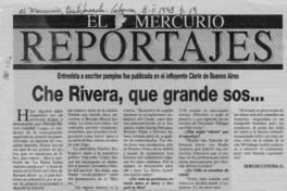 Che Rivera, que grande sos --  [artículo] Sergio Concha G.
