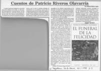 Cuentos de Patricio Riveros Olavarría  [artículo] Marino Muñoz Lagos.