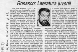 Rosasco, literatura juvenil  [artículo] Eduardo Urrutia Gómez.