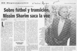 Sobre fútbol y transición, Nissim Sharim saca la voz  [artículo] Elisa Cárdenas.