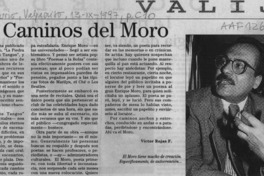 Los caminos del Moro  [artículo] Víctor Rojas F.