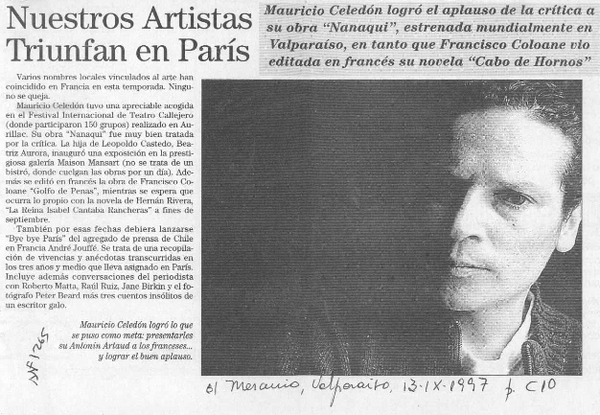 Nuestros artistas triunfan en París  [artículo].