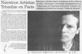 Nuestros artistas triunfan en París  [artículo].