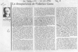 La desaparición de Federico Gana