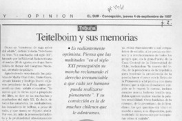Teitelboim y sus memorias