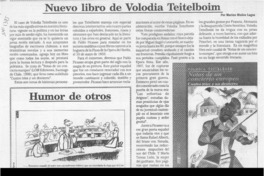 Nuevo libro de Volodia Teitelboim  [artículo] Marino Muñoz Lagos.