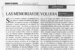 Las memorias de Volodia  [artículo] Wellington Rojas Valdebenito.