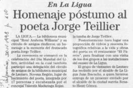Homenaje póstumo al poeta Jorge Teillier  [artículo].