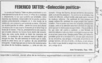 Federico Tatter, "Selección poética"