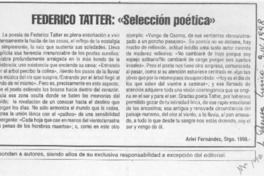 Federico Tatter, "Selección poética"