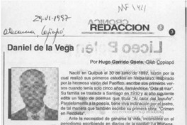 Daniel de la Vega  [artículo] Hugo Garrido Gaete.