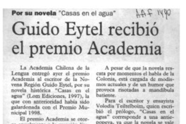 Guido Eytel recibió el premio Academia  [artículo].