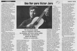 Una flor para Víctor Jara