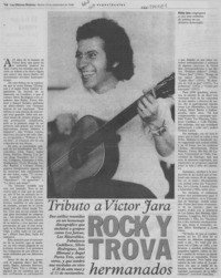 Tributo a Víctor Jara; rock y trova hermanados