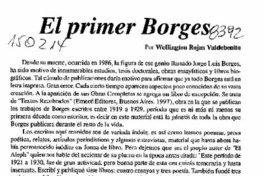 El primer Borges  [artículo] Wellington Rojas Valdebenito.