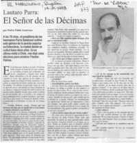 El señor de las décimas  [artículo] Pedro Pablo Guerrero.