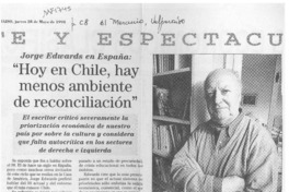 "Hoy en Chile, hay menos ambiente de reconciliación"  [artículo].