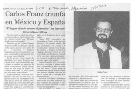 Carlos Franz triunfa en México y España  [artículo].