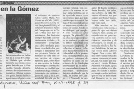 Gómez en la Gómez  [artículo] Gabriel Castro Rodríguez.