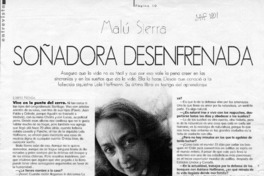 Malú Sierra soñadora desenfrenada  [artículo] Loreto Novoa.
