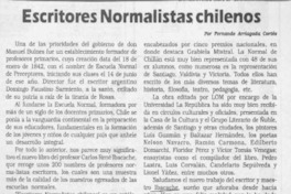 Escritores normalistas chilenos  [artículo] Fernando Arriagada Cortés.