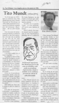Tito Mundt (1914-1971)  [artículo] Jorge Abasolo Aravena.